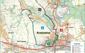 Mapa Tras Nordic Walking Krzeszowice